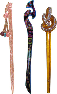 

GOPIYA Combo of Multi Color Juda Sticks Bun Stick(Multicolor)