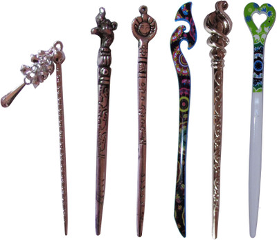 

JEEP Combo of Multi Color Juda Sticks Bun Stick(Multicolor)