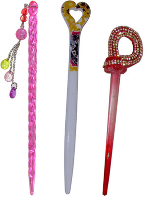 

BULKEY Combo of Multi Color Juda Sticks Bun Stick(Multicolor)