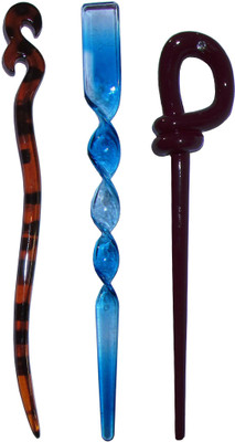 

MUBARAK Combo of Multi Color Juda Sticks Bun Stick(Multicolor)