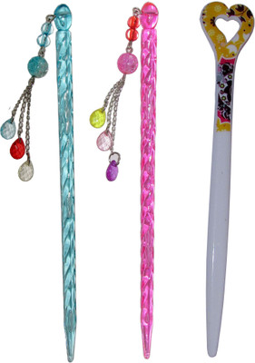 

SHIVA Combo of Multi Color Juda Sticks Bun Stick(Multicolor)