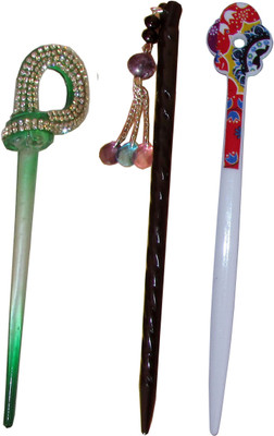 

GAGRAT Combo of Multi Color Juda Sticks Bun Stick(Multicolor)