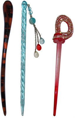 

SHIKAA Combo of Multi Color Juda Sticks Bun Stick(Multicolor)