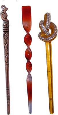 

KIPO Combo of Multi Color Juda Sticks Bun Stick(Multicolor)