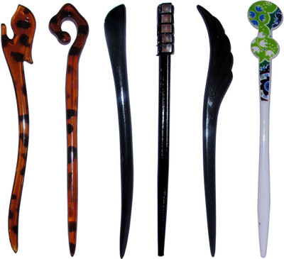 

GUJRAT Combo of Multi Color Juda Sticks Bun Stick(Multicolor)