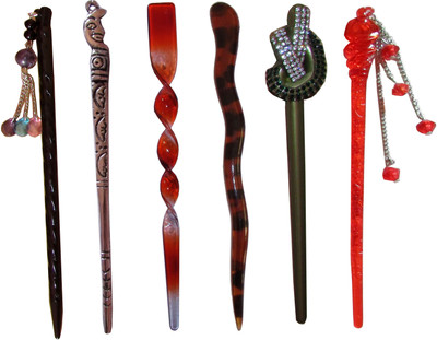 

ROOPPA Combo of Multi Color Juda Sticks Bun Stick(Multicolor)