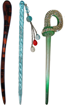 

BEEP Combo of Multi Color Juda Sticks Bun Stick(Multicolor)