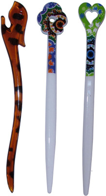 

SHIKAA Combo of Multi Color Juda Sticks Bun Stick(Multicolor)