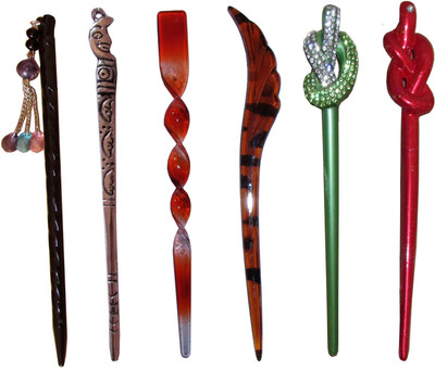 

GUJRATI Combo of Multi Color Juda Sticks Bun Stick(Multicolor)