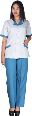 

YAYA YA7402D Shirt, Pant Hospital Scrub(WHITE, BLUE M)