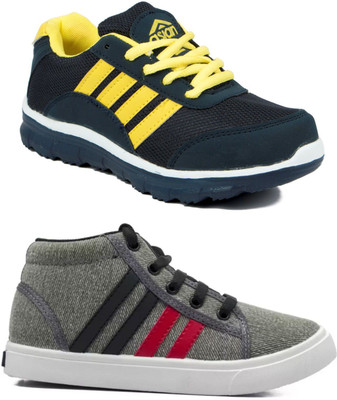 

Asian Boys Lace Running Shoes(Multicolor