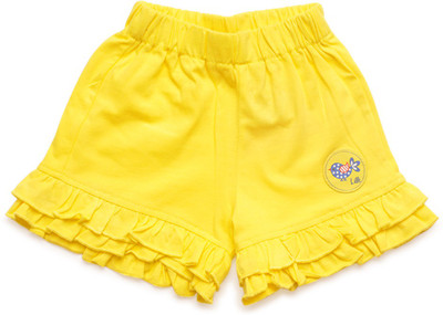 

LITTLE KANGAROOS Short For Girls Casual Solid Cotton(Yellow, Pack of 1