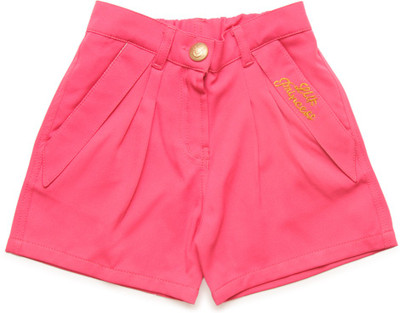 

LITTLE KANGAROOS Short For Girls Casual Self Design Cotton(Pink, Pack of 1