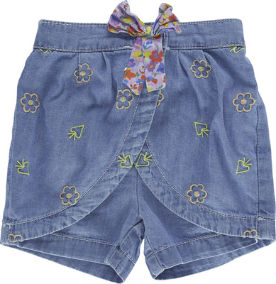 

Chirpie Pie by Pantaloons Short For Girl's Casual Printed Cotton(Blue, Pack of 1