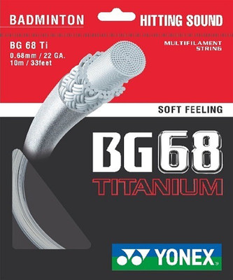

Yonex 'BG 68 Titanium' Badminton Strings 0.68 Badminton String - 10 m(Multicolor)