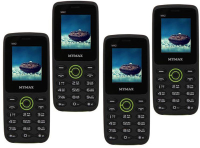

Mymax M42 Combo of Four Mobiles(Black&Green$$Black&Green$$Black&Green$$Black&Green)
