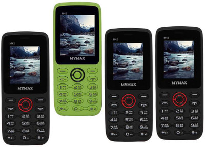 

Mymax M42 Combo of Four Mobiles(Black&Red$$Green&Black$$Black&Red$$Black&Red)