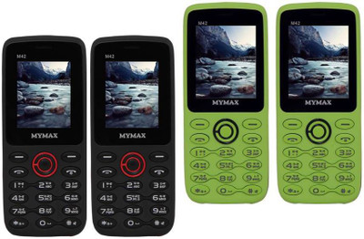 

Mymax M42 Combo of Four Mobiles(Black&Red$$Black&Red$$Green&Black$$Green&Black)