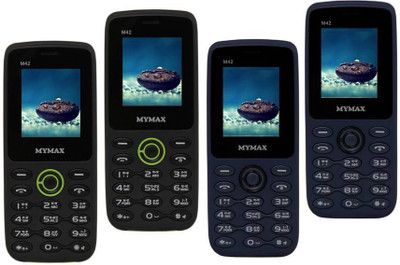 

Mymax M42 Combo of Four Mobiles(Black&Green$$Black&Green$$Blue&Black$$Blue&Black)