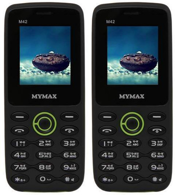 

Mymax M42 Combo of Two Mobiles(Black&Green$$Black&Green)