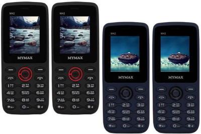 

Mymax M42 Combo of Four Mobiles(Black&Red$$Black&Red$$Blue&Black$$Blue&Black)