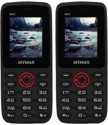 

Mymax M42 Combo of Two Mobiles(Black&Red$$Black&Red)