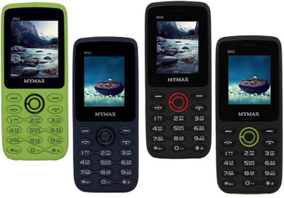 

Mymax M42 Combo of Four Mobiles(Green&Black$$Blue&Black$$Black&Red$$Black&Green)
