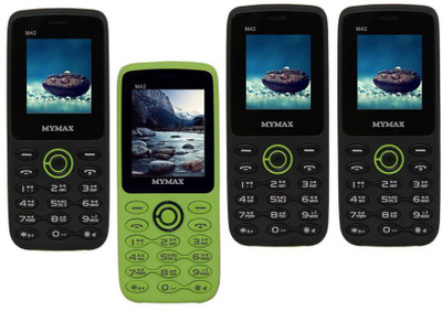 

Mymax M42 Combo of Four Mobiles(Black&Green$$Green&Black$$Black&Green$$Black&Green)