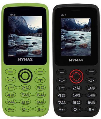 

Mymax M42 Combo of Two Mobiles(Green&Black$$Black&Red)