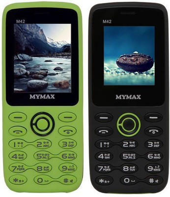 

Mymax M42 Combo of Two Mobiles(Green&Black$$Black&Green)