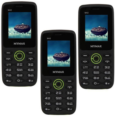 

Mymax M42 Combo of Three Mobiles(Black&Green$$Black&Green$$Black&Green)