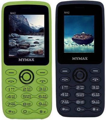 

Mymax M42 Combo of Two Mobiles(Green&Black$$Blue&Black)
