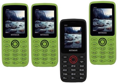 

Mymax M42 Combo of Four Mobiles(Green&Black$$Green&Black$$Black&Red$$Green&Black)