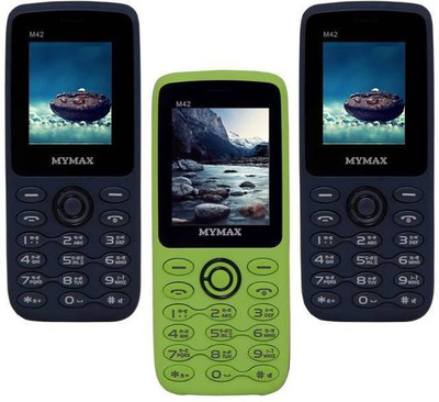 

Mymax M42 Combo of Three Mobiles(Blue&Black$$Green&Black$$Blue&Black)