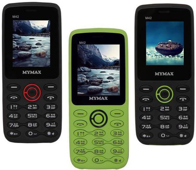 

Mymax M42 Combo of Three Mobiles(Black&Red$$Green&Black$$Black&Green)