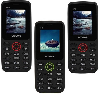 

Mymax M42 Combo of Three Mobiles(Black&Red$$Black&Green$$Black&Red)