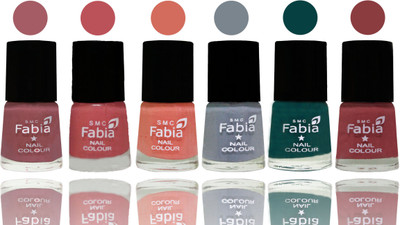

Fabia Exclusive Nail Polish Lip-Bazooka Joe-Light Peach-Wild Gray Yonder-Dark Green-Dark Nude(Pack of 6)