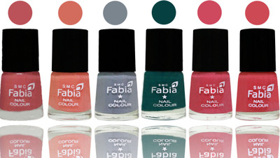 

Fabia Exclusive Nail Polish Bazooka Joe-Light Peach-Wild Gray Yonder-Dark Green-Shock Pink-Strawberry(Pack of 6)