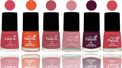 

Fabia Exclusive Nail Polish Shock Pink-Sour Orange-Mauve Pink-Rose-Boysenberry-Strawberry(Pack of 6)
