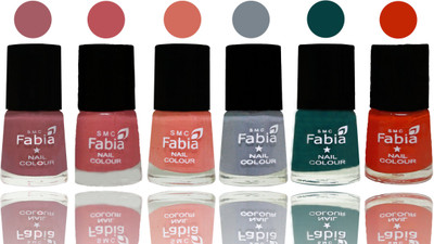 

Fabia Exclusive Nail Polish Lip-Bazooka Joe-Light Peach-Wild Gray Yonder-Dark Green-Fire Orange(Pack of 6)