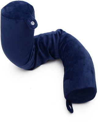 

Store2508 Twist Memory Foam Travel Pillow Neck Pillow(Navy Blue)