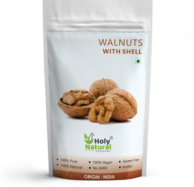 

Holy Natural Walnuts with Shell - 200 GM Walnuts(200 g, Pouch)