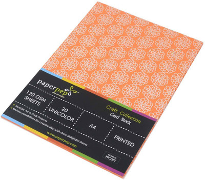 

Paper Pep Craft Collection Unruled A4 A4 paper(Set of 2, Orange)