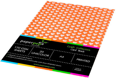 

Paper Pep Craft Collection Unruled A4 A4 paper(Set of 2, Orange)