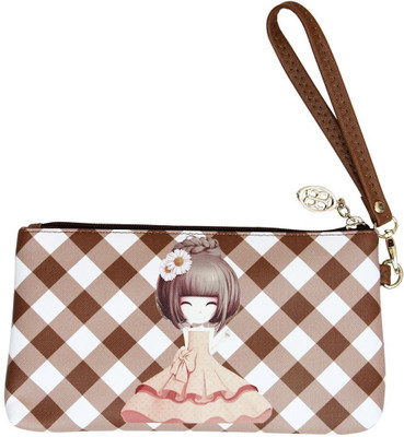 

Shopat7 Adorable Chinese Girl Featured Artifical Leather Pencil Pouch,Hand Pouch To Store Your Valuables For Kids/Teenagers/Women(Small Size) Pouch(Brown)