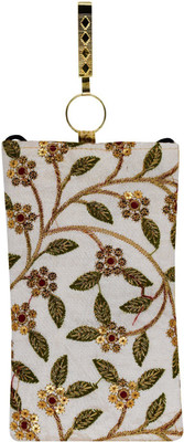 

Bagaholics Ethnic Mobile Pouch Saree Clutch Waist Clip Ladies Purse Gift For Women Mobile Pouch(Gold)