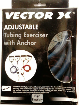 

Vector X Door Exerciser Adjustable Exerciser With Anchor (Heavy) Tube Resistance Tube(Blue)