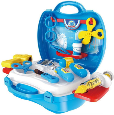 

YD 18 PCS DOCTOR SET briefcase style kit for kids ( color may vary)