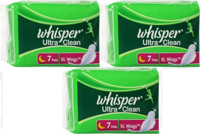 

Whisper Ultra Clean 7+7+7 Pad Sanitary Pad(Pack of 3)