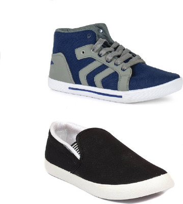 

STYLIVO Combo Pack of Sneaker With Loafer For Men's Casuals For Men(Blue, Grey, Black, White